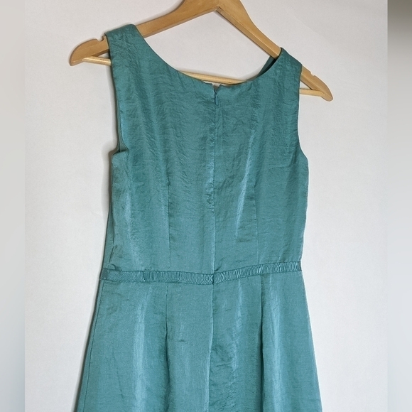 ANN TAYLOR LOFT SHEATH DRESS 0 AQUA BLUE SLEEVELESS KNEE LENGTH COCKTAIL NWT - Picture 6 of 9